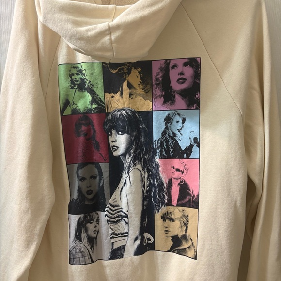 Taylor Swift The Eras Tour Beige Oversized Hoodie - Picture 4 of 4
